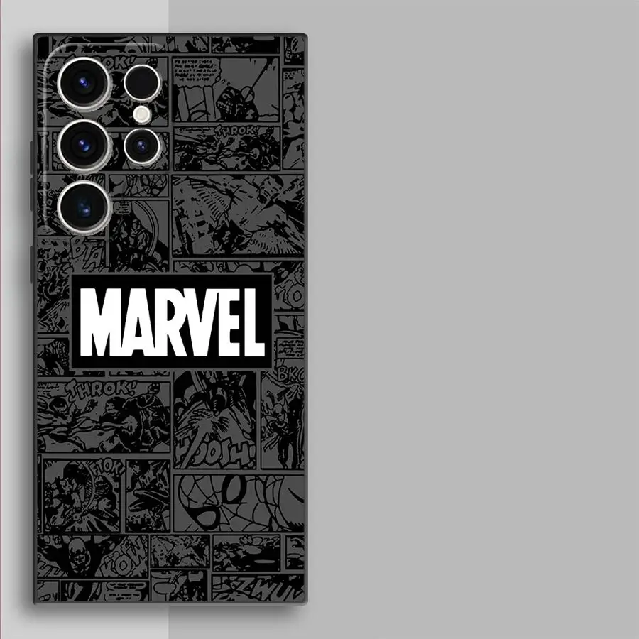 Marvel Logo Phone Case for Samsung Galaxy S21 FE S20 S23 Ultra S22 Plus S21 5G S24 S25 Ultra S20 TPU Soft Back Cover