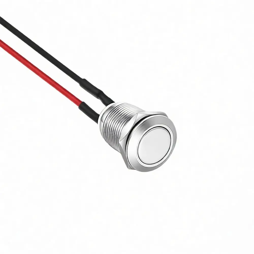 12mm Metal Push Button Switch Waterproof Momentary Latching High Flat Head Control Electrical Device Component