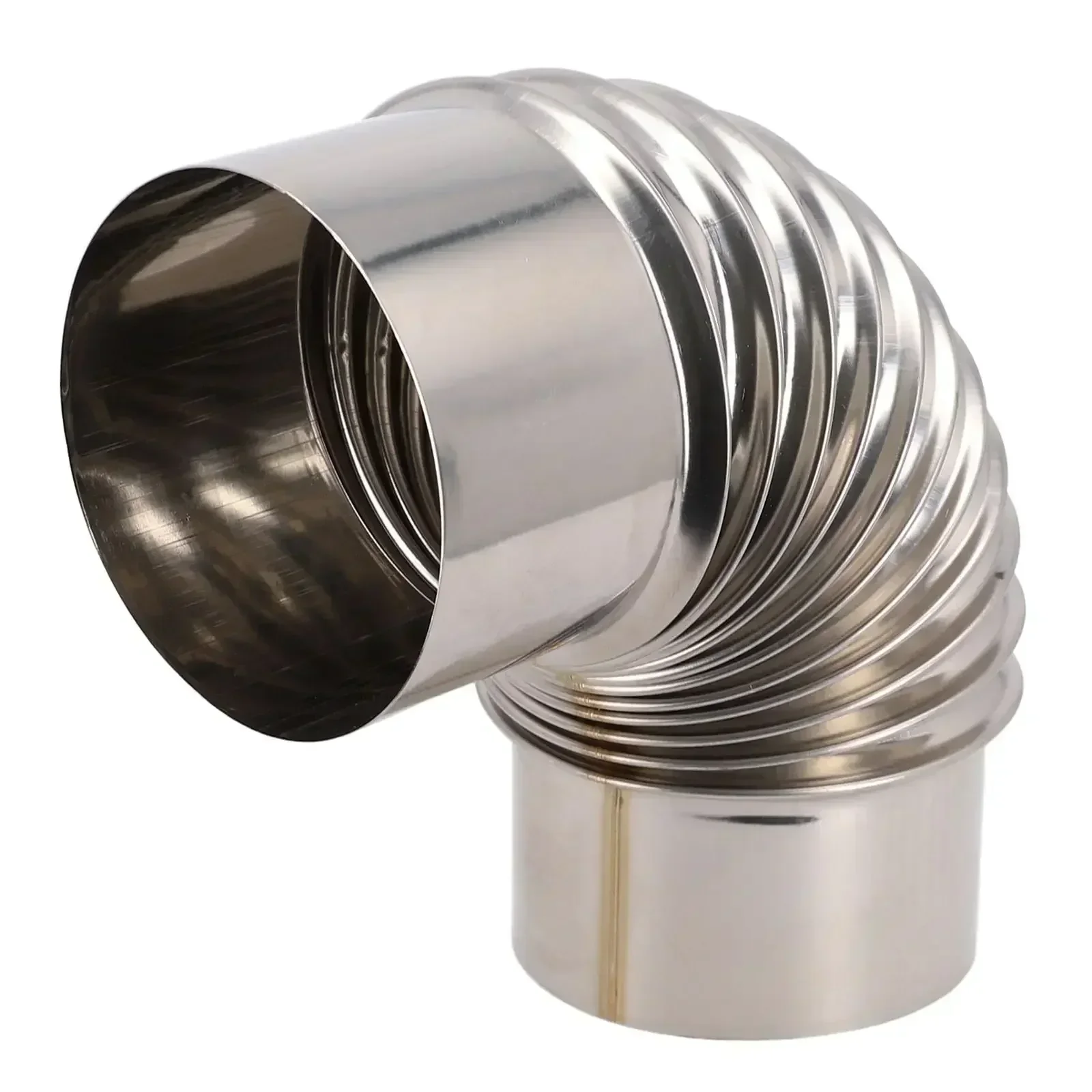 50mm-100mm Herd Rauchrohr Ellenbogen Edelstahl Rauchkocher Rohr Schornstein Rauchgas Rohr Holzofen Heizung Auspuffrohr