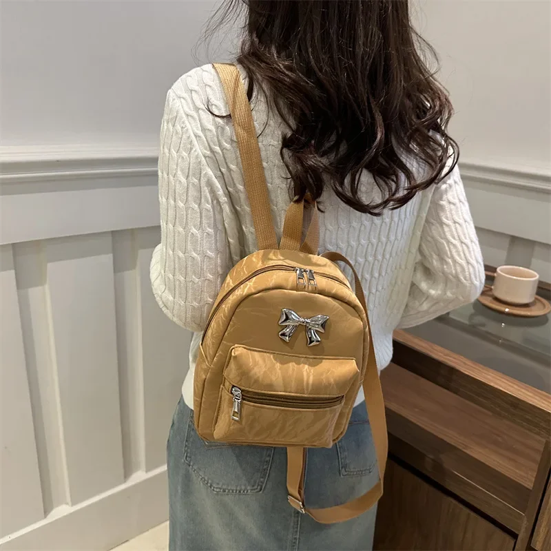 Bow Women Backpack Casual Fashion Lightweight Travel Backpack for Women Cute Backpack Class Bags for Girl Women Designer Bag Sac