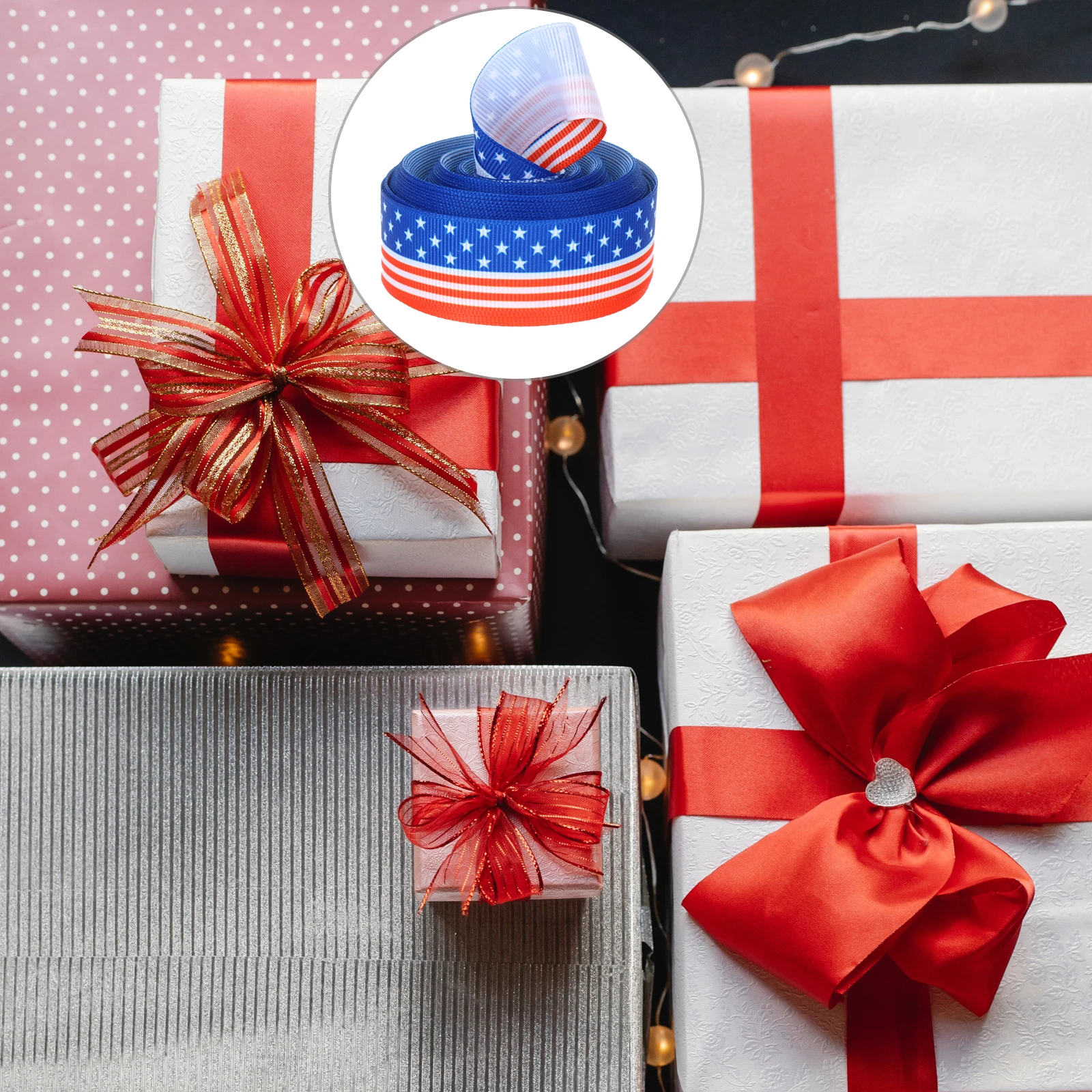 

Independence Day Ribbon 10 Yards 2 2cm Wide Washable Polyester Ribbon for Gift Packing Wedding Party Crafts DIY naments Sewing