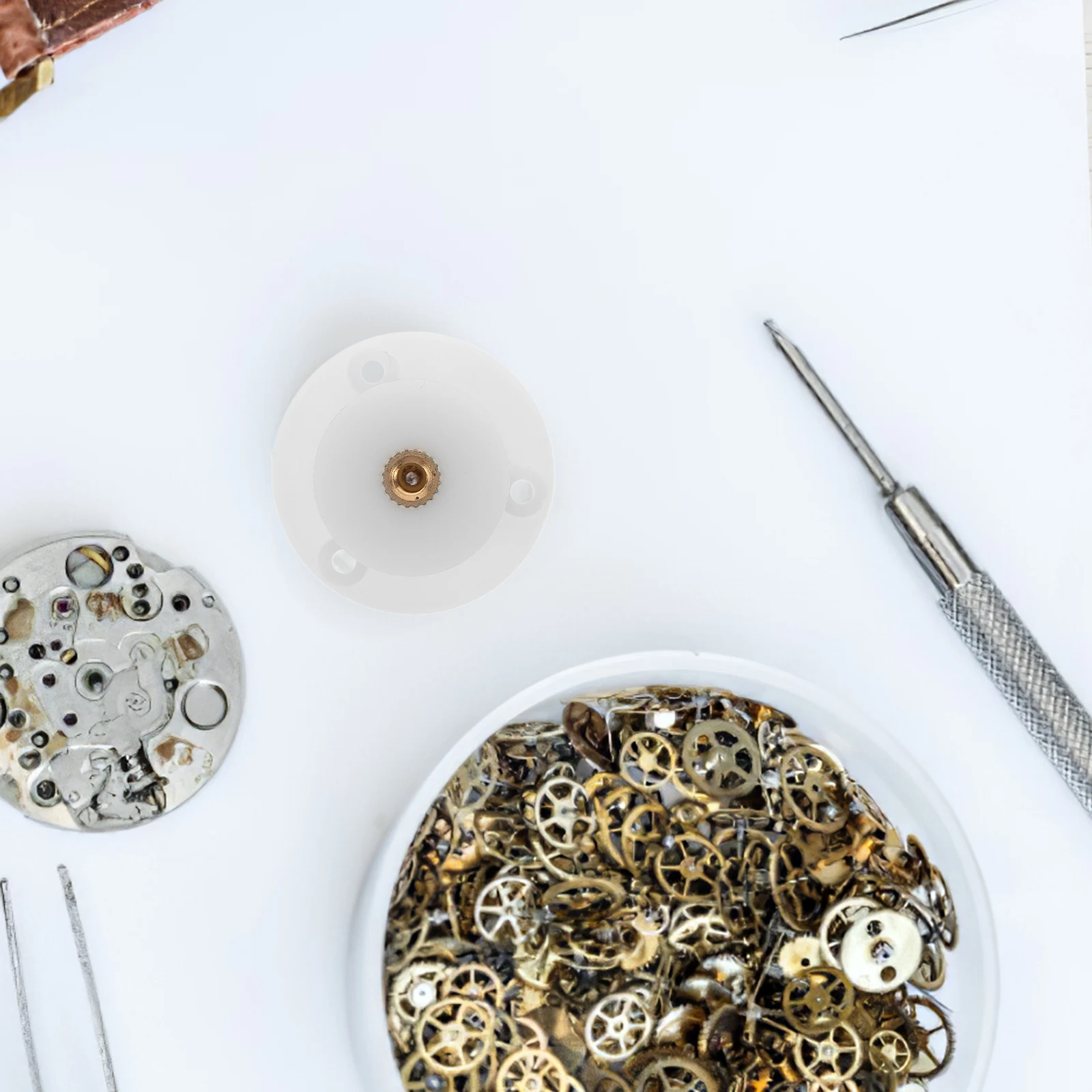 

10Pcs Music Box Parts Replacement Circular Disk Base Plastic Turntable Key Hand Crank Movement DIY Craft Repair