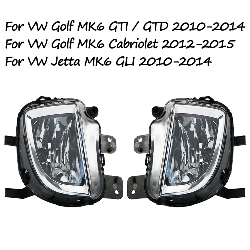 For VW Golf MK6 GTI GTD Jetta MK6 GLI 2010 2011 2012 2013 2014 Fog Lamp Front Bumper Anti Fog Light 5K0941699E 5K0941700E