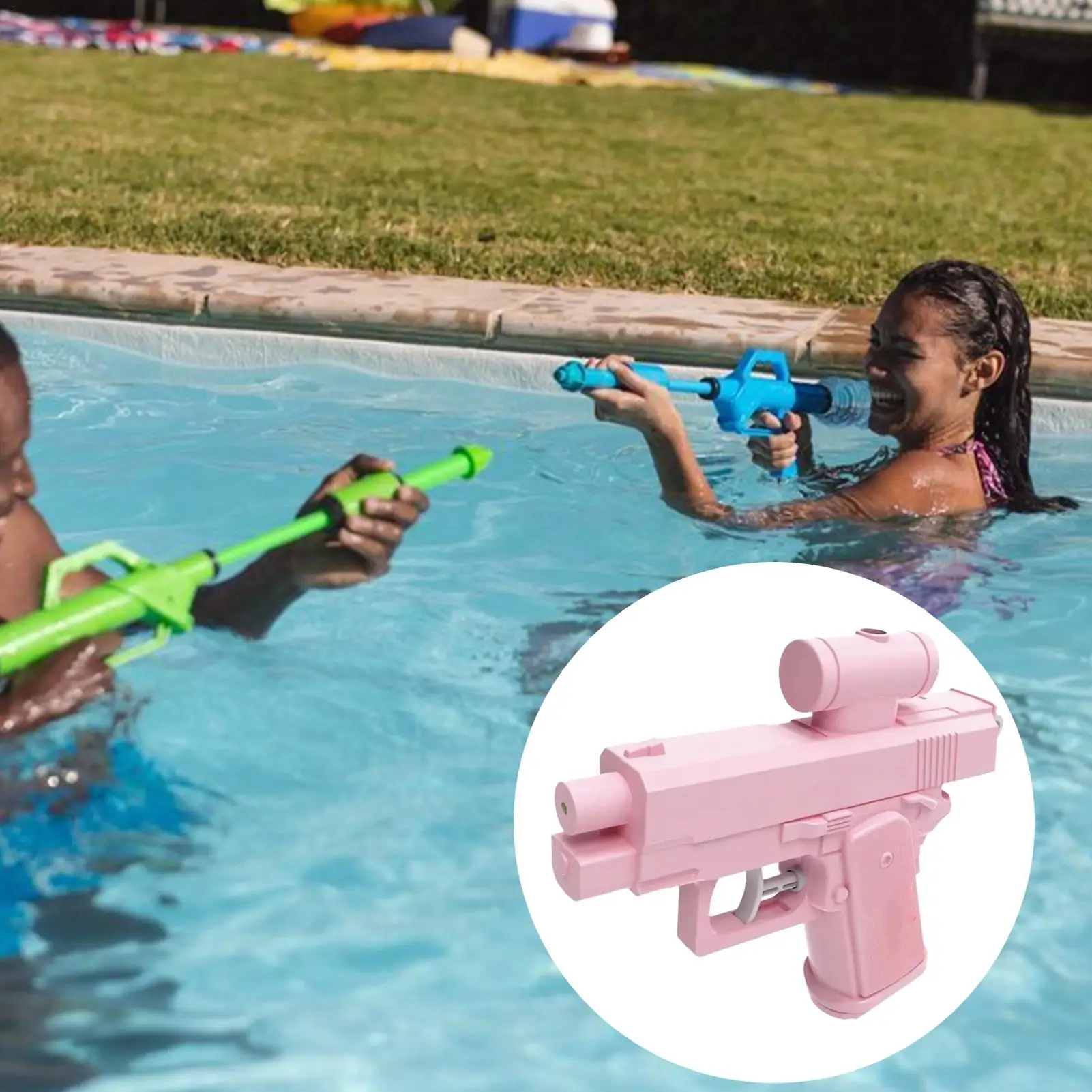 

Reverse Water Spray Squirter Interactive Toys Summer Hot Weather Outdoor Play Splashing Game for Backyard Garden Pool