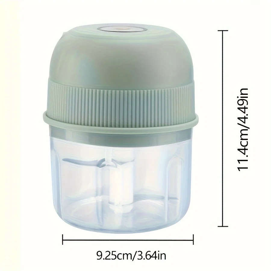 Máquina eléctrica de puré de ajo, picadora de ajo recargable por USB, picadora de cebolla portátil de 260ML, picadora de carne, jengibre, Chile, verduras g
