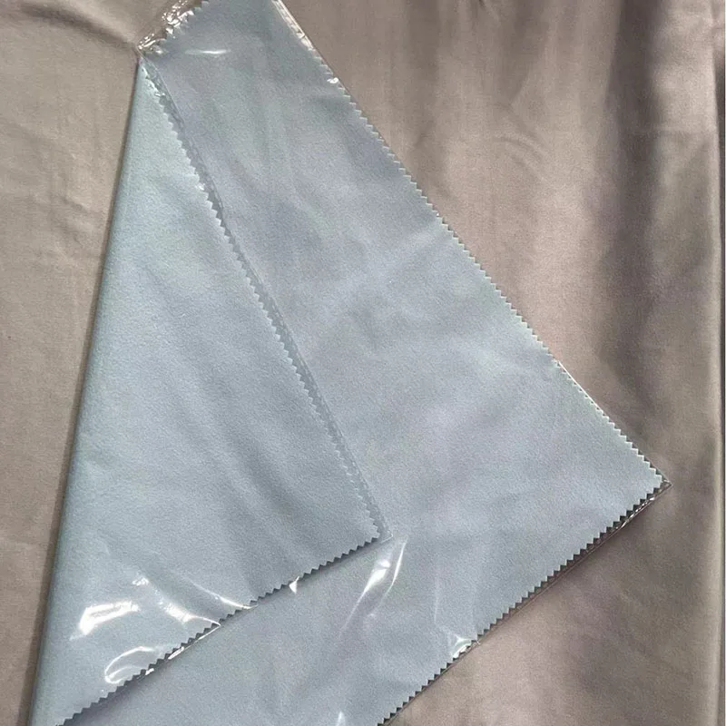 10PCS/lot 30*30cm Large Big Size Double Sided Suede Gold Silver Jewelry Polishing Cloths Individually Wrapped Custom Logo