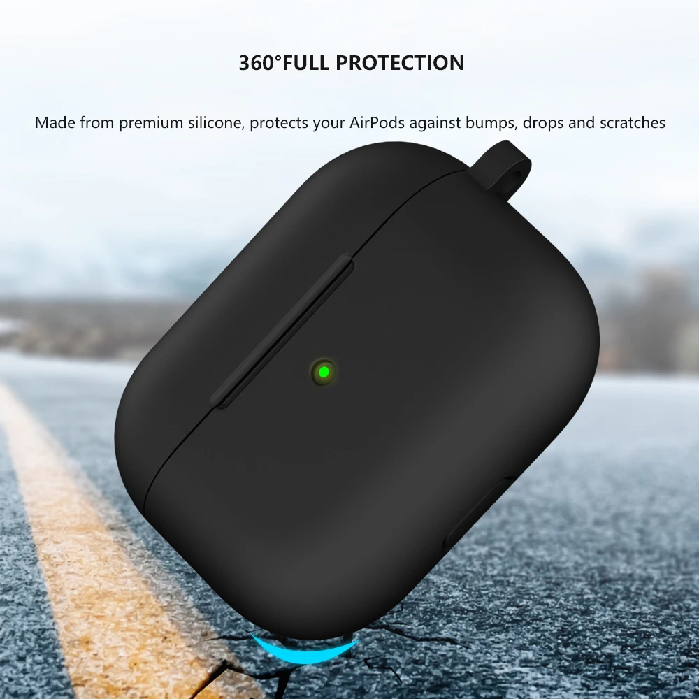 Funda de silicona para auriculares Airpods Pro, funda, accesorios para auriculares, caja protectora para apple airpod pro 1, funda con gancho