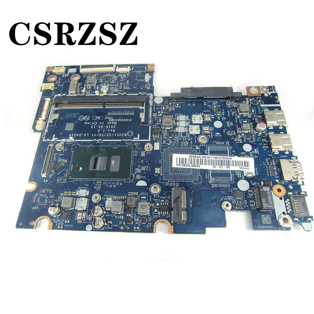 

CSRZSZ 5B20L46004 LA-D451P For Lenovo Flex 4 1470 yoga 510-14isk Laptop motherboard with 4405u CPU Tested ok