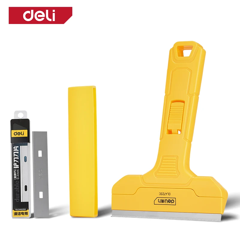 Multipurpose Putty Knife Scraper with 10 Alloy Steel Blades, ABS Body Ergonomic Grip for Wall Paint Caulk Adhesive Remover