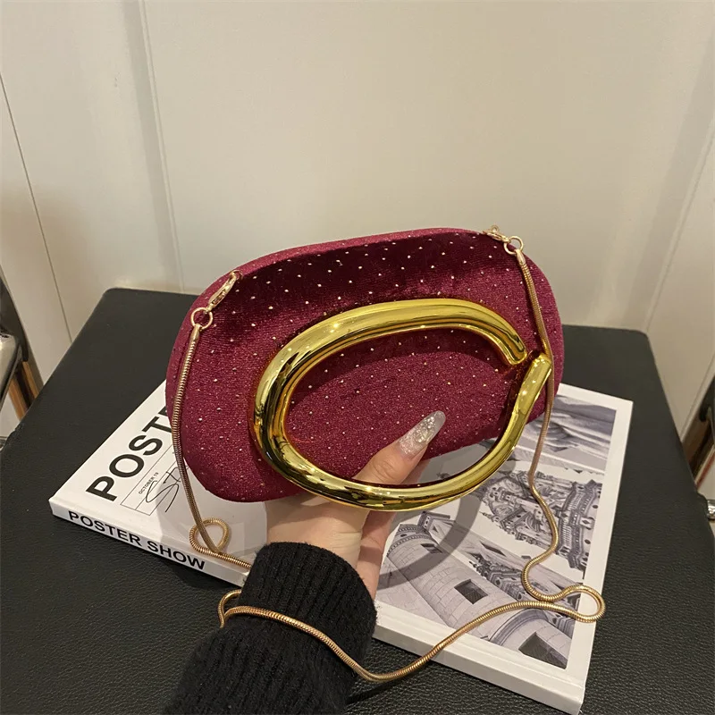 

2025 Niche Box Clutch Bag, Women's Chain Strap Evening Purse, Chic Crossbody Shoulder Bag, Party Sling Bag, Minimalist Leather