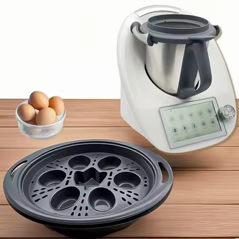 Crown Egg Steamer Steaming Egg Plate 7-Hole Household Egg Steamer Bowls 7-Grid Compatible with TM5 TM6 TM31 Blender