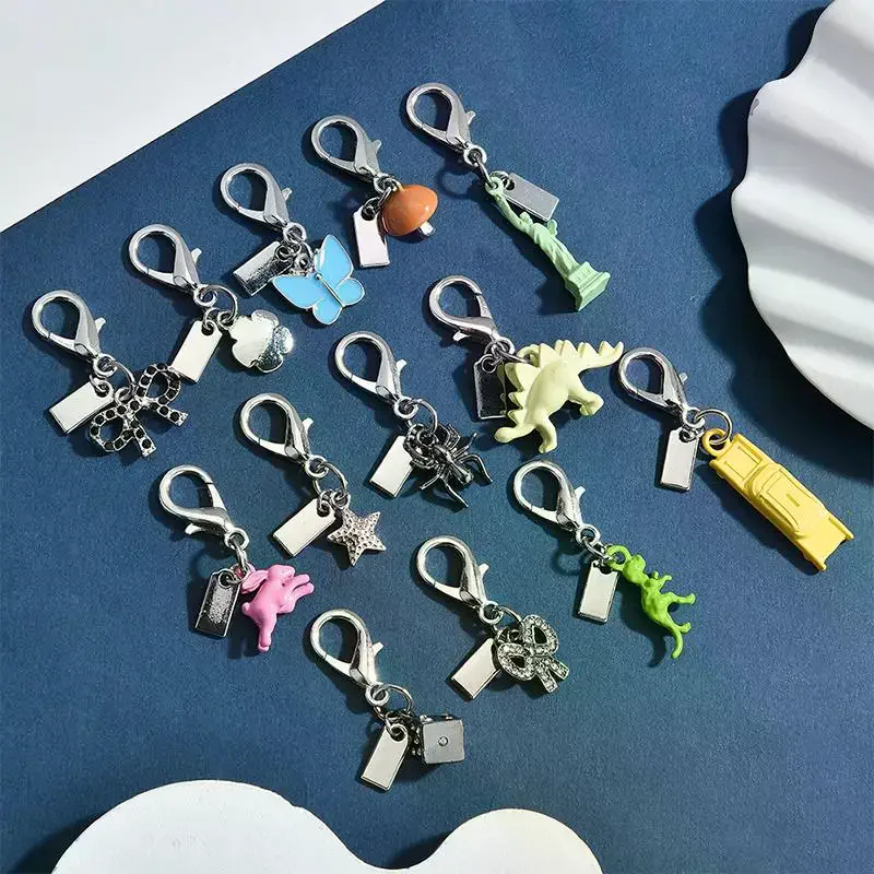 Handbag Pendant Creative Cartoon Key Chain Metal Car Keychain for Bag Charms Decoration