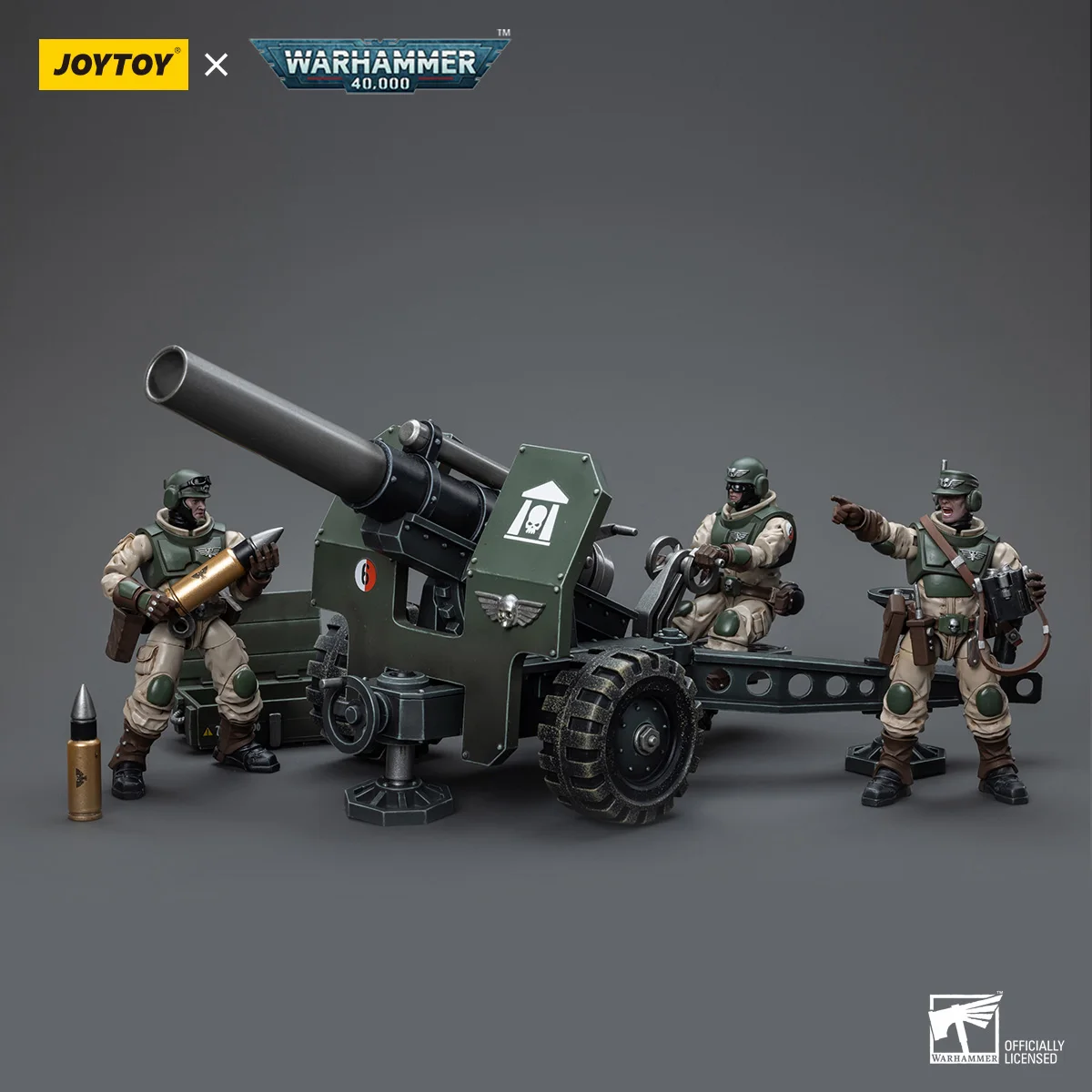 JOYTOY Warhammer 40K Astra Militarum Ordnance Team مع Bombast Field Gun عمل أرقام دمية الديكور هدية مجموعة #6