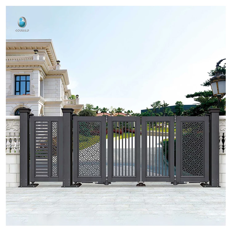 Automatic Swing Opening Aluminum Sliding Doors Villa Security Outdoor Doors Patio and Apartment Exterior Applications