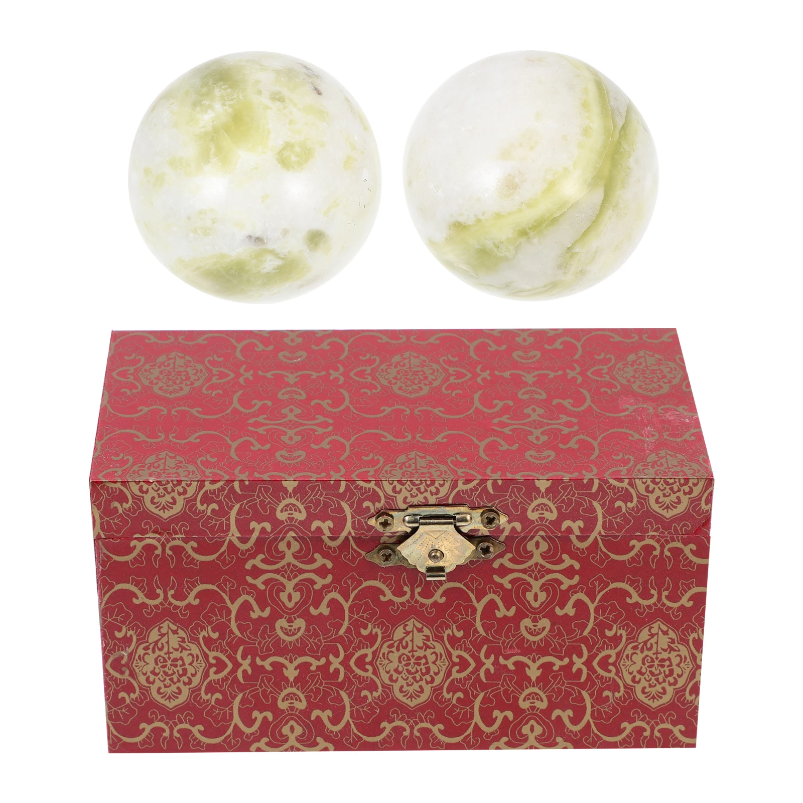 

1 set Hand Massage Stress Relief Health Exercise Portable Gym Fitness Muscle Relief Marble Stone Elderly Hand Exercise Baoding