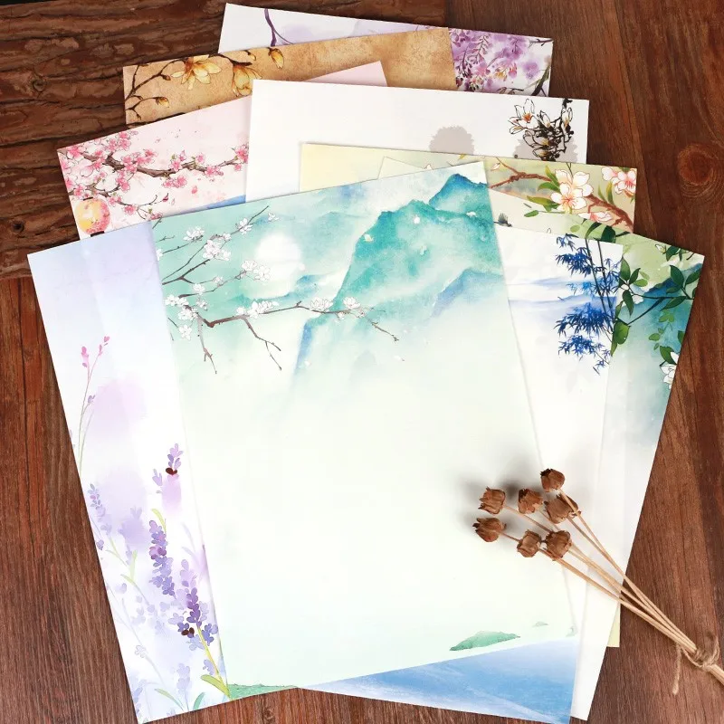 50PCS Writing Stationery Paper , Letter Writing Paper Letter Sets