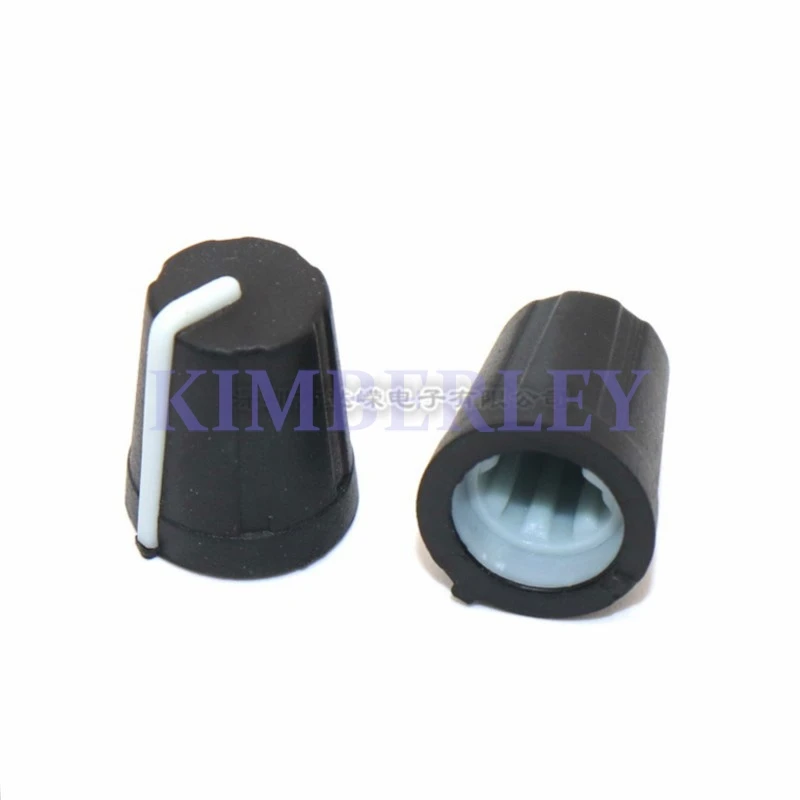 20 Piece Potentiometer Knob Cap Rubber half-shaft Knob Cap Plastic Soft Rubber Knob Sound Knob half-shaft Bore 6MM