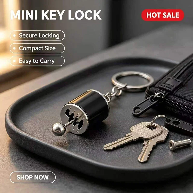 1A-Mini Turbocharged Gearbox Pendant Keyrings Car Style Old Button Keychain Metal Gear Shift Modification for Keys