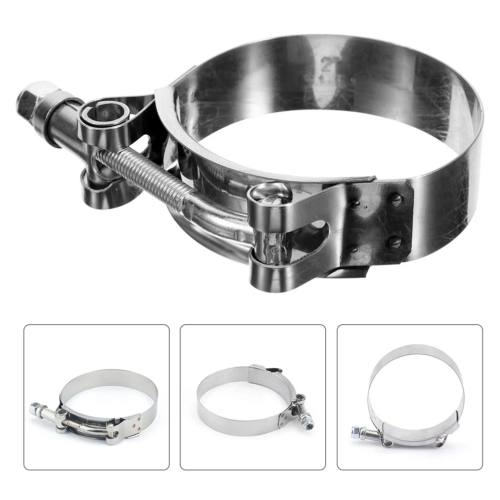 

Exhaust Clamp 2.5 Inch Stainless Steel Butt Joint Band Clamp Muffler Sleeve Coupler Durable Repair Kit Exhaust Clamps 2.5 Inch