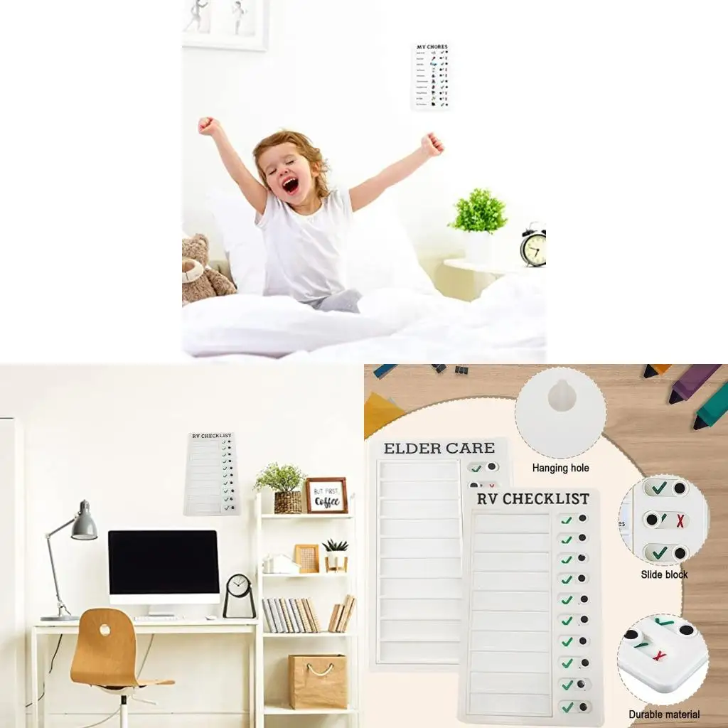 Adjustable Wall Hanging Daily Checklist Board for Ideal for Home Elder Daily Car
