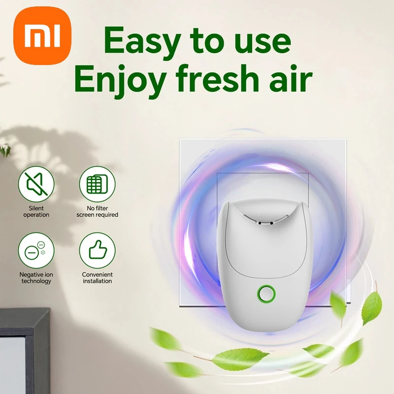 XIAOMI コンパクト USB プラグプレイマイナスイオン空気清浄機インテリジェントで臭い、煙、ホルムアルデヒドを除去し、部屋を浄化します
