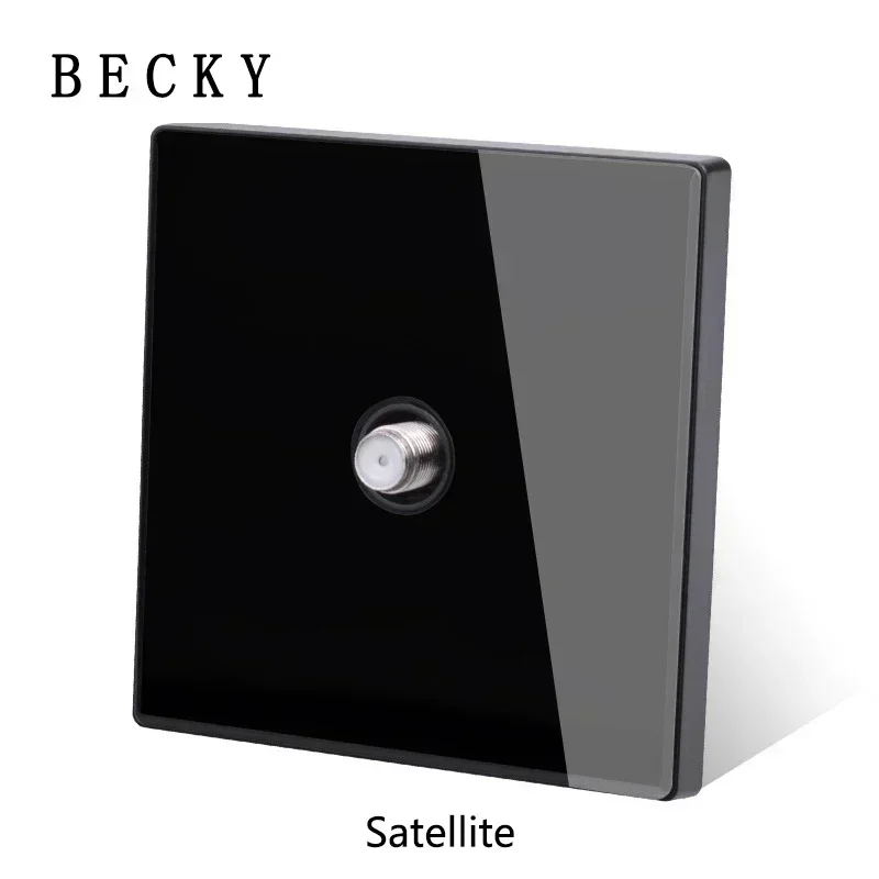 Black Tempered Glass Wall Switch Panel Led European 16a Socket Retro Toggle Light Switch Eu Uk Standard 2usb Socket 1Gang-4gang image 3
