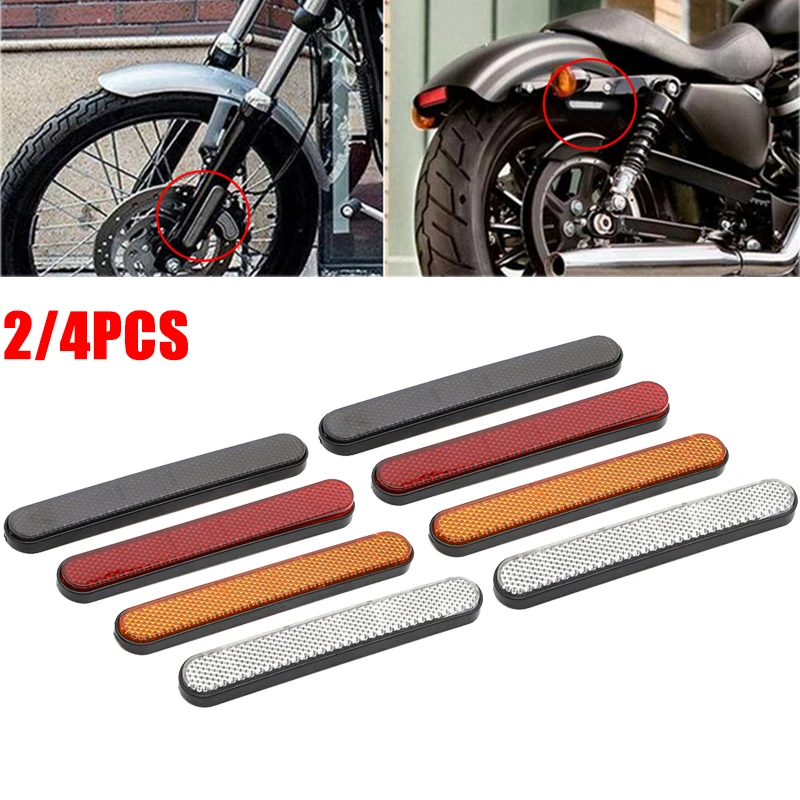 

Motorcycle Front Fork Reflector Sticker Lower Legs Slider Safety Warning for Harley Dyna Softail Sportster XL 883 1200 Fatboy
