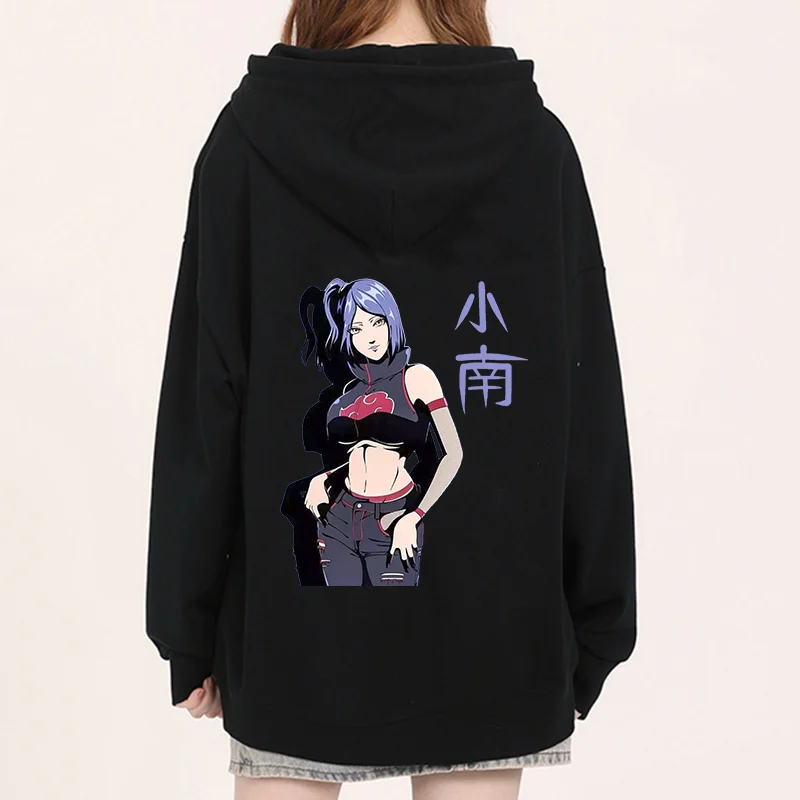 Naruto 2024 New Hooded Naruto Konan Fashion Print Men's and Women's Autumn Fashion Loose Hooded Sweatshirt