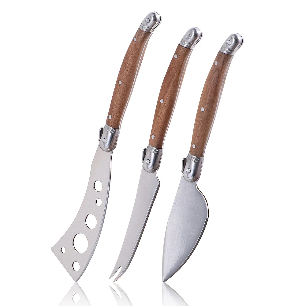 5Pcs Stainless Steel Laguiole Cheese Cleaver Knives Heart Knife Spear Multifunction Pizza Pronged Knife Cake Serving Tools Set