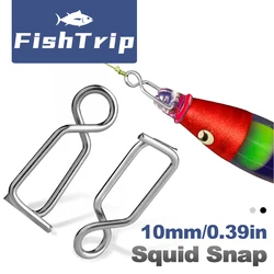 FishTrip 100Pack Squid Snap Pearl Tataki Squid Jig Snap Clips Resists Corrossion