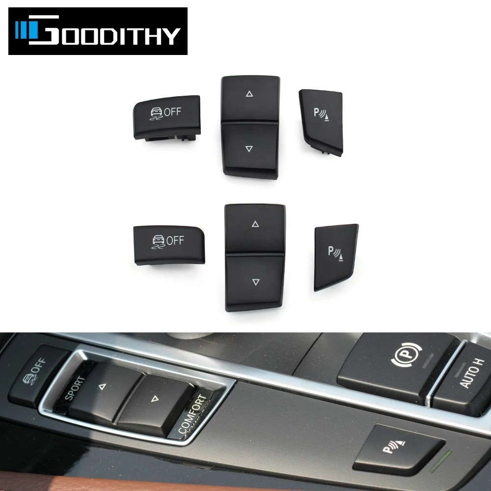 

Car Console Antislip Switch Sport Buttons Radar Sensor Button Cover For BMW 5 6 X3 X4 Series F10 F11 F06 F12 F25 F26 61319267890