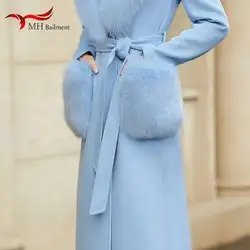 Frauen mantel woll tasche neue 100% echt fuchs pelz farbe passenden tasche 9,5*11 CM marke tasche weibliche handtuch