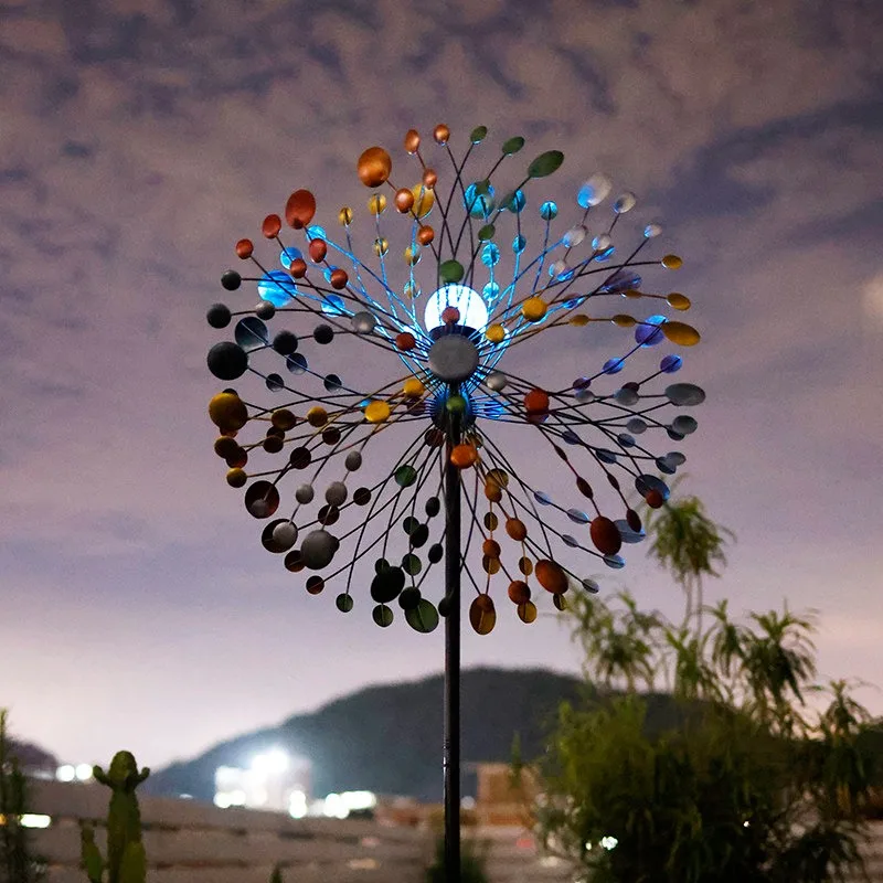 Wrought iron windmill outdoor garden garden decoration rotating ornament