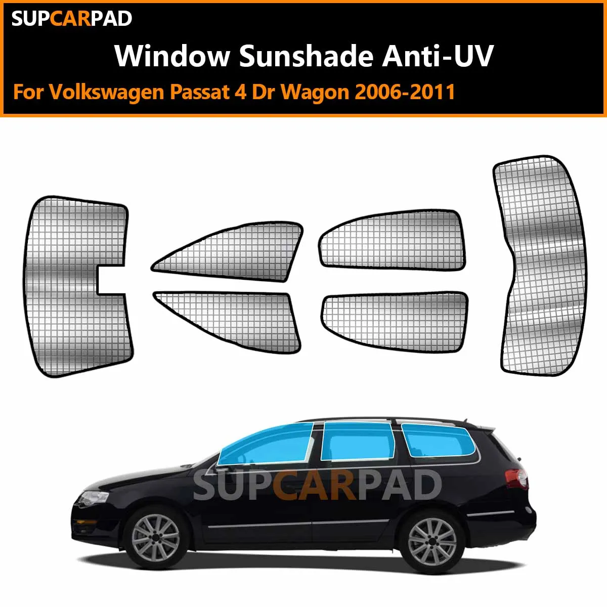 

For Volkswagen Passat 4 Dr Wagon 2006-2011 Custom Car Window Sunshade Anti-UV Car Sun Window Visors Sunshade Covers Accessories