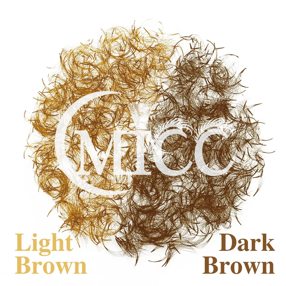 CMICC 500Fans Brown Colored Premade Loose Fans 5D D Curl Thin Pointy Base Lash Extensions 8-15mm Mixed Russian Volume Eyelashes