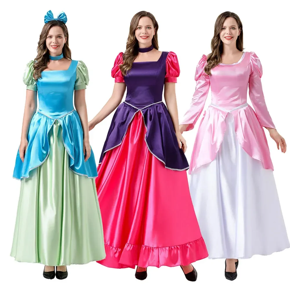 Halloween Princess Cinderella Cosplay Costume Party Evil Step Sister Fancy Ball Gown Princess Costume Disguise Dress