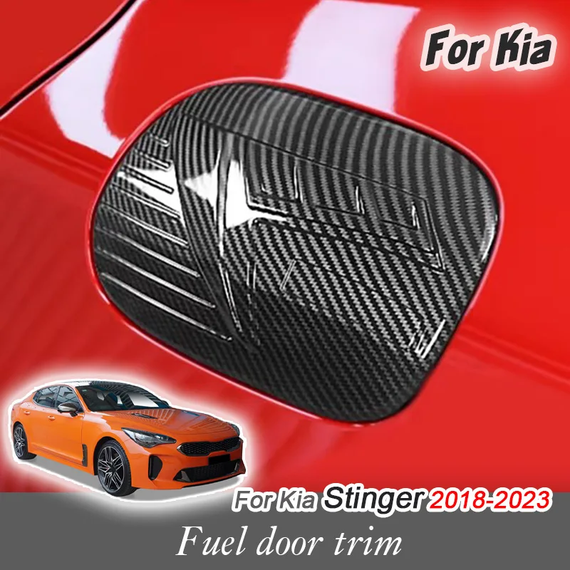 

For Kia Stinger 2018 2019 2020 2021 2022 2023 ABS Car Fuel Tank Cap Panel Cover Trim Decoration Sticker Accessories Kit