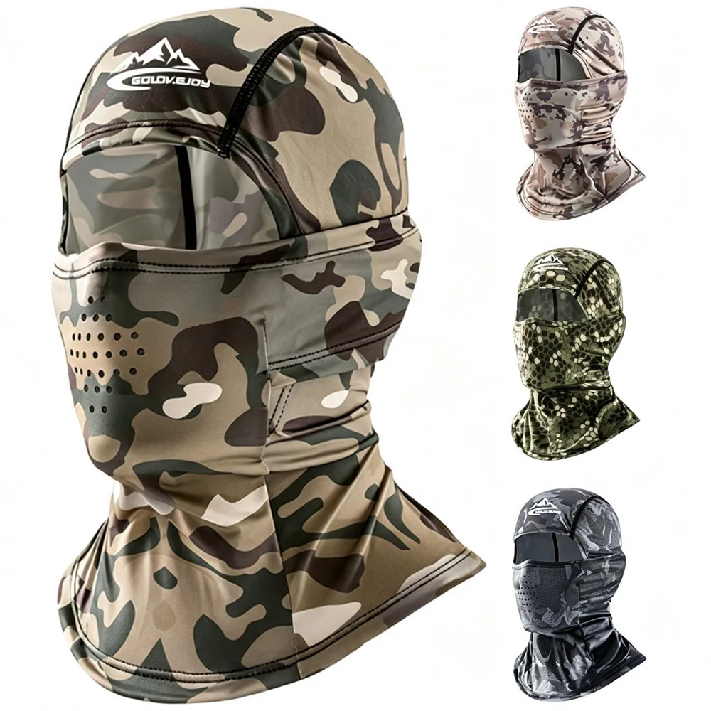 1 Stück Sommer-Camouflage-Kopfbedeckung für Männer und Frauen, Outdoor-Angeln, Reiten, atmungsaktive Sonnenschutzmaske, Sport-Reise-Balaclava-Mütze