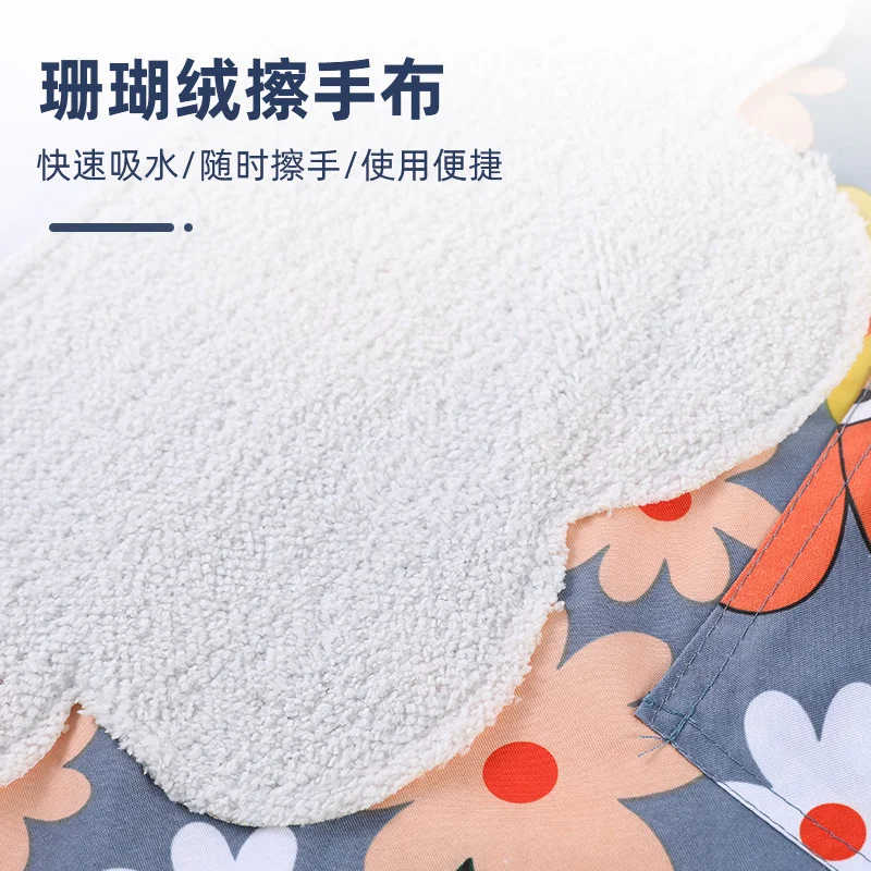 New Cooking Net Red Apron Waterproof and Oil proof Fashionable Household Kitchen Western style Apron Can Block Water for Women