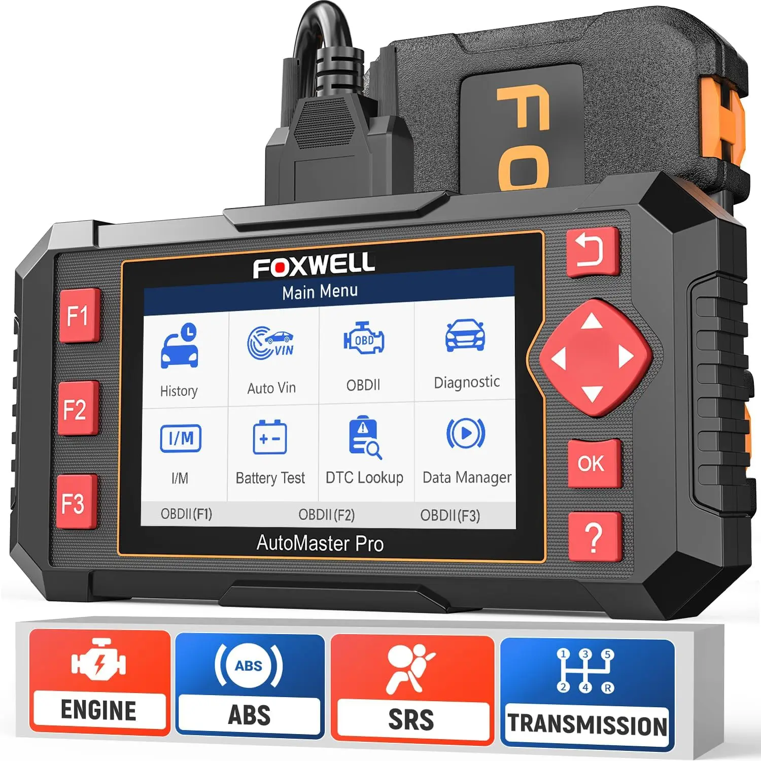 車の診断ツール,NT614エリート,トランスミッション,ABS, SRS,エンジンコードリーダー,EPBオイルライト,5リセット,FOXWELL-OBD2