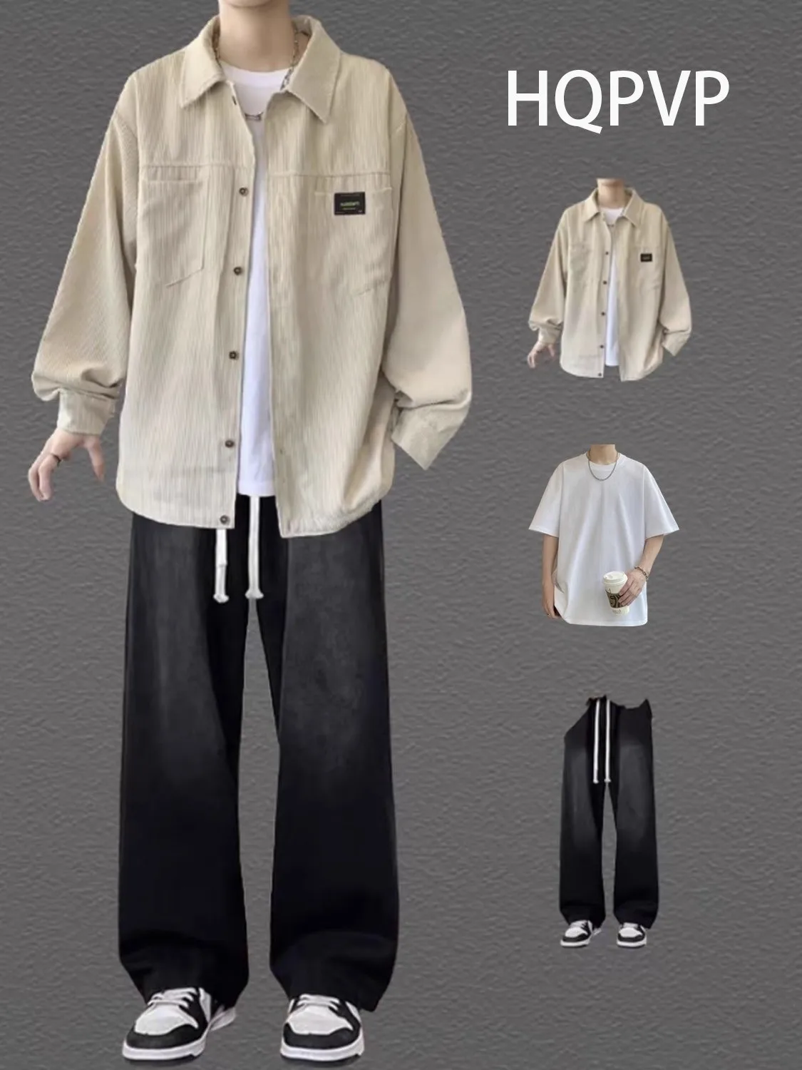 

Мужской вельветовый комплект: повседневная одежда для подростков и студентов, с длинными рукавами и брюками, высокое качество, осенний сезон