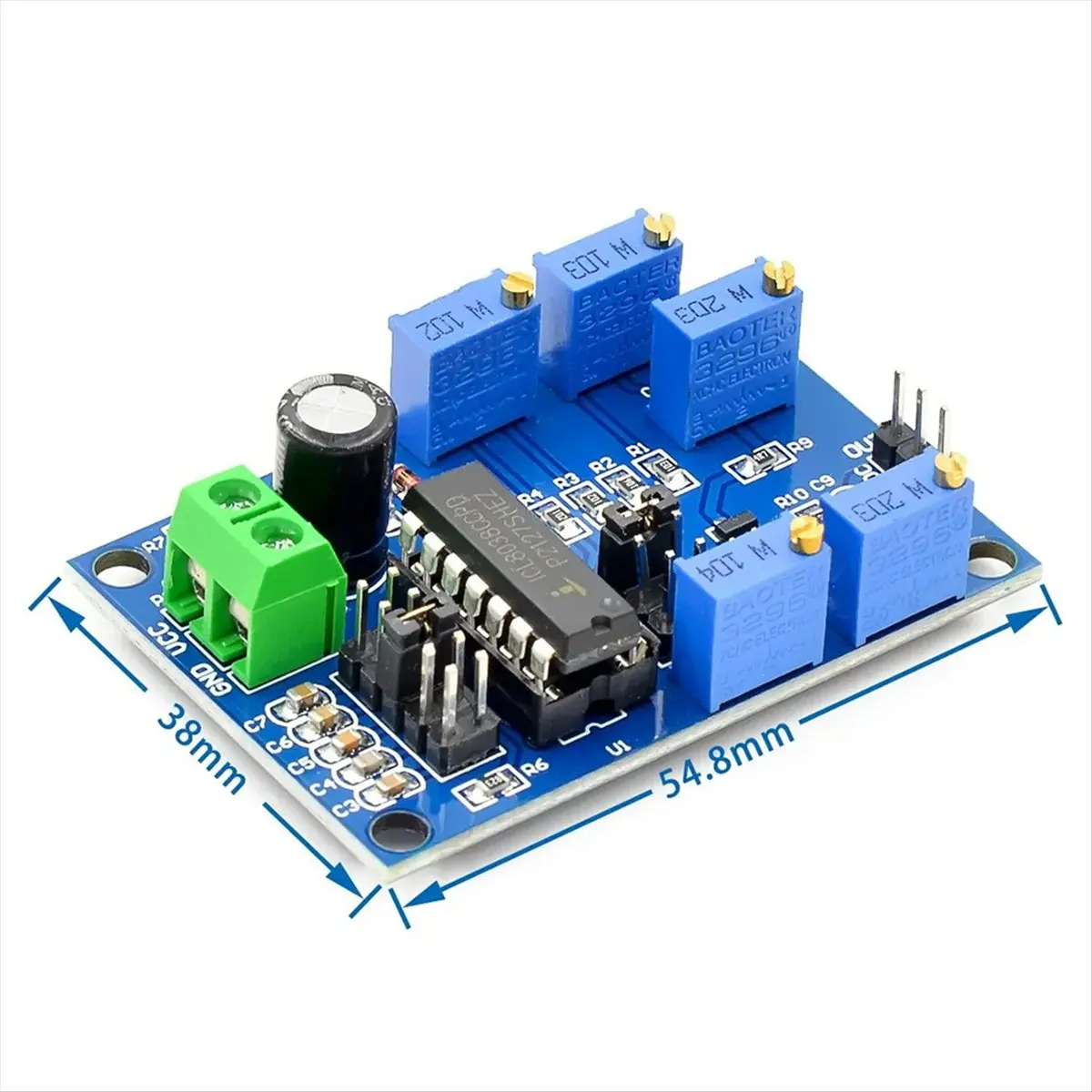 T35C ICL8038 Signal Generator Medium/Low Signal Frequency 10Hz-450KHz Triangular/Rectangular/Sine Wave Generator Module