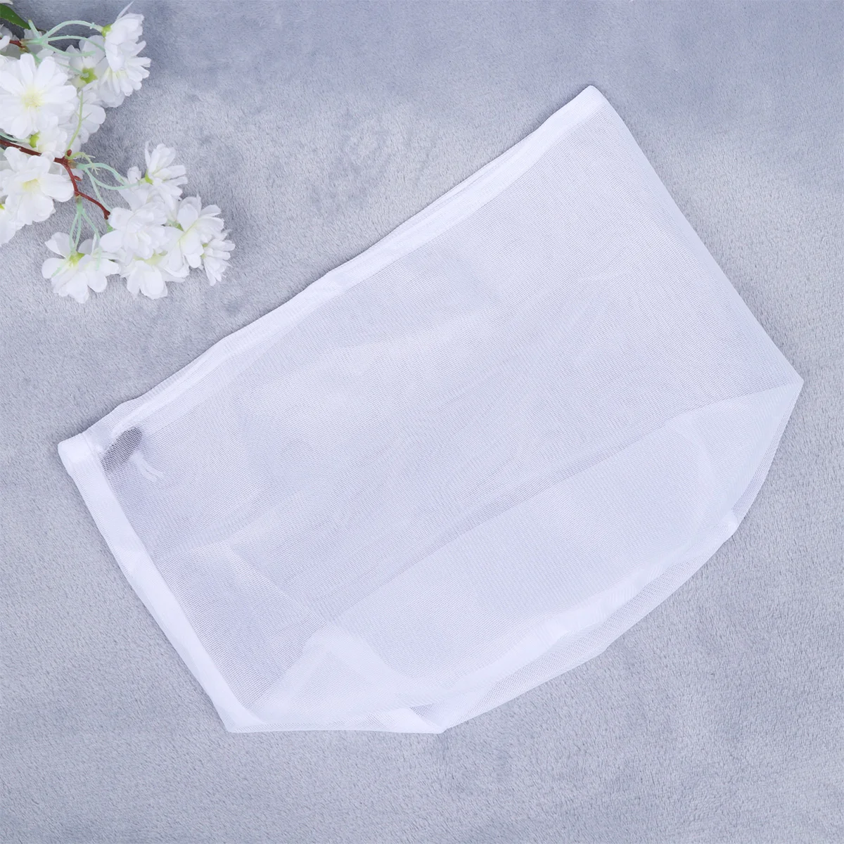 

3pcs Laundry Bags White Foldable Mesh Washing Bags Clothes Protection S M L Drawstring Net Lightweight Polyester Storage