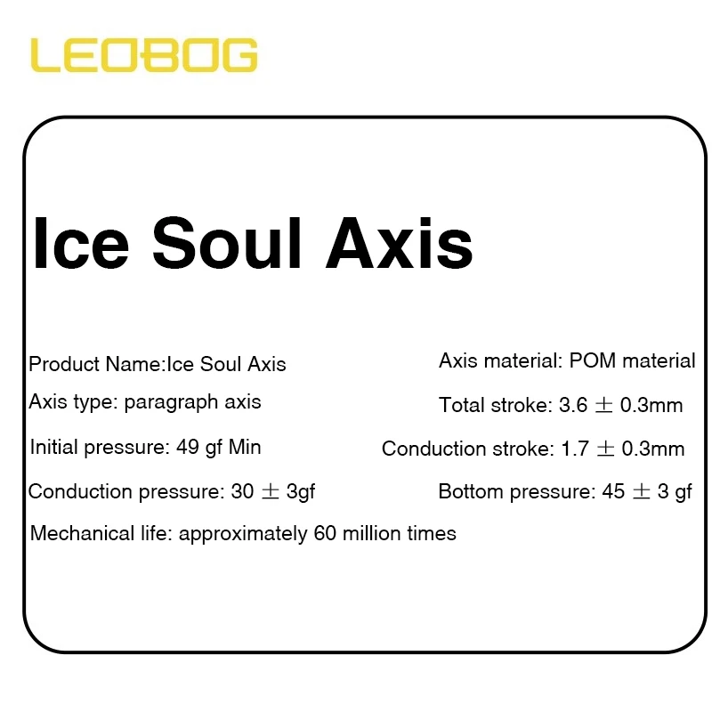 LEOBOG Ice Soul Anahtarları 5 Pin 49gf MX Mekanik Klavye için Uyumlu Dokunsal Anahtar (100 adet)