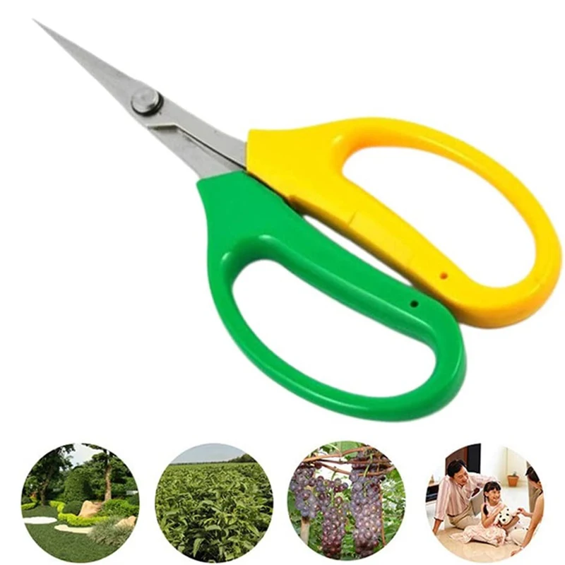 Tijeras de Podar de Hoja Curva de Alta Resistencia para Frutas del Jardín, Uvas, Tijeras de Jardinería Multiusos Alice con Agarres Suaves y Cómodos