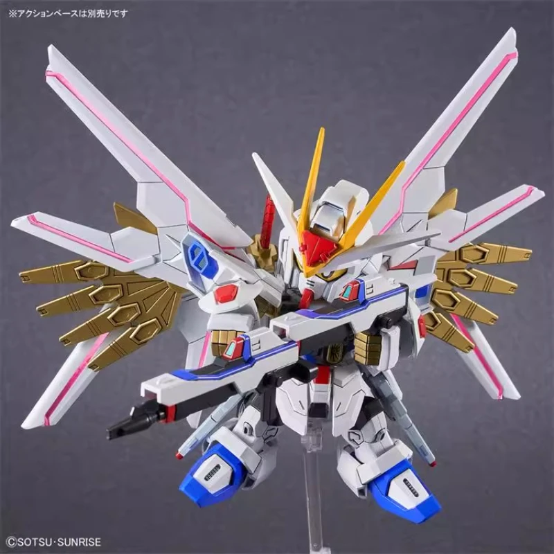 Bandai Original Anime SDCS 1/144 MIGHTY STRIHE FREEDOM GUNDAM Assembly Model kit Action Figure Toys For Kids Collectible Gift
