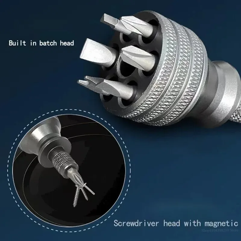 Convenient Bit Holder Tool Reliable Screwdriver Tool Versatile Screwdriver Set Aluminum for Easy Screwdriving
