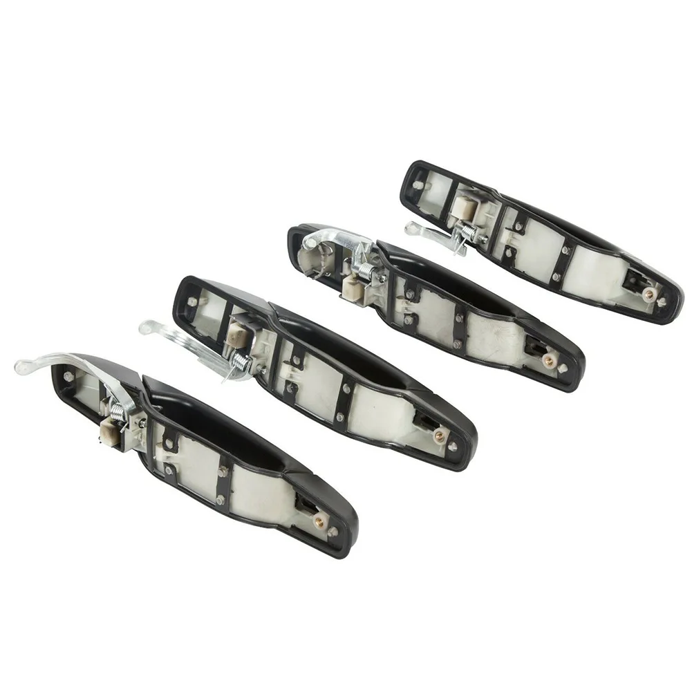 4PCS Exterior Front & Rear Door Handles Set BLACK For GMC Sierra 1500/2500/3500 Truck 1999-2006 For GMC Yukon/Yukon XL 1999-2006