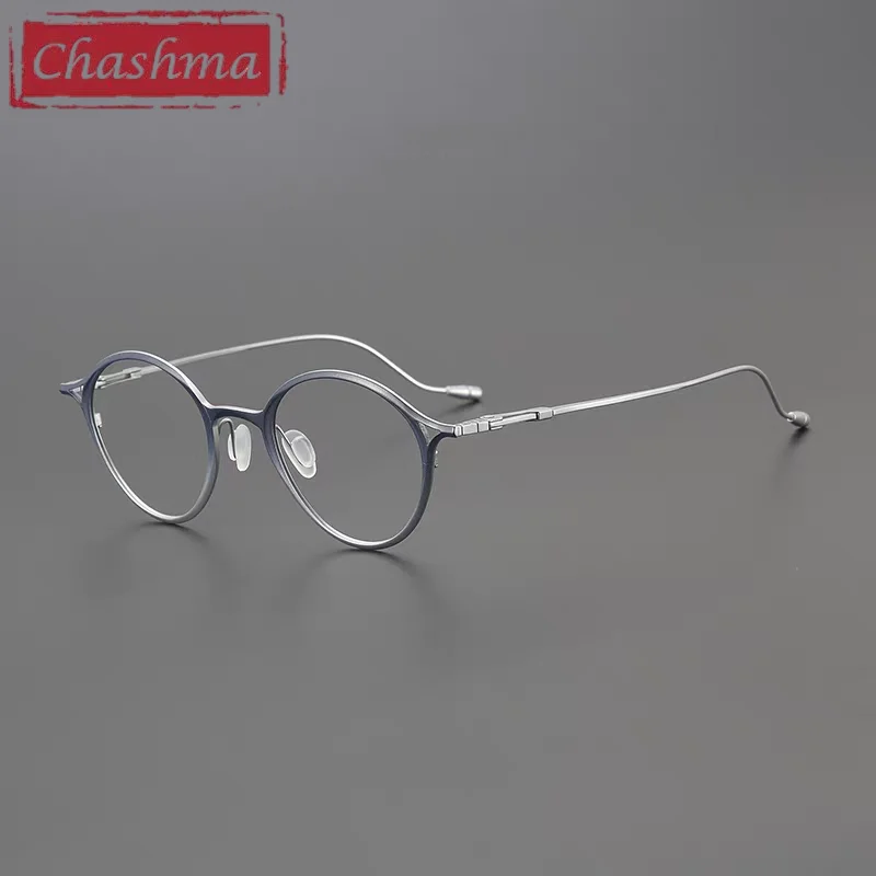 Chashma Prescription Eyeglasses Frame Women Round Fashion Men Top Quality Pure Titanium Eyewear Optical Lens Spectacle Retro