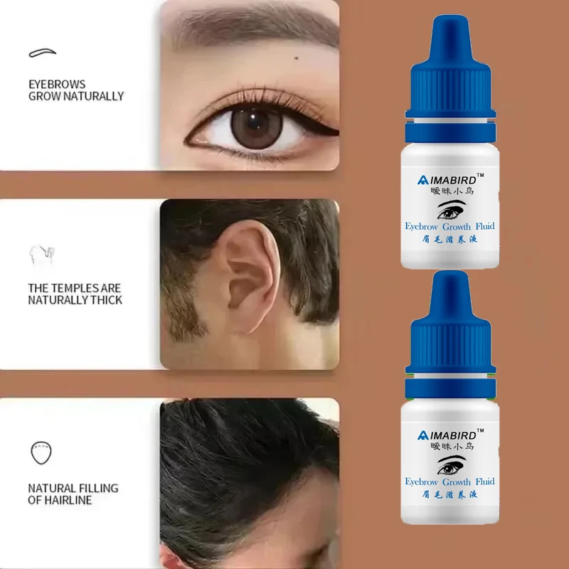 Schnelles Wimpernwachstumsserum, Augenbrauen-Haarwachstum, Anti-Haarausfall-Produkt, verhindert Haarausfall, volleres, dickeres, verlängertes Augenbrauen-Make-up